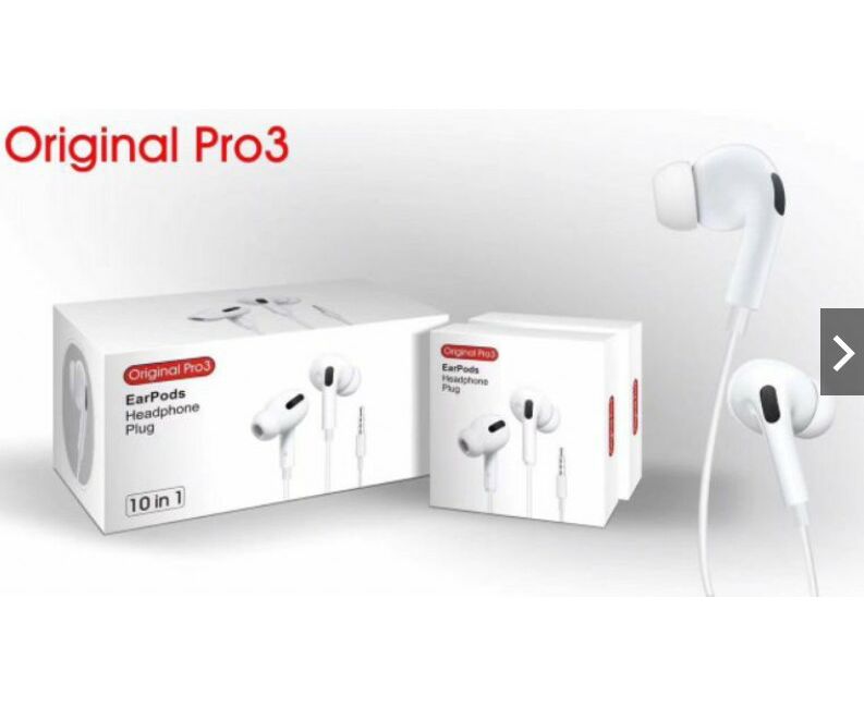 Original Pro3 handfree EarPods Headphone Plug for all Smartphones