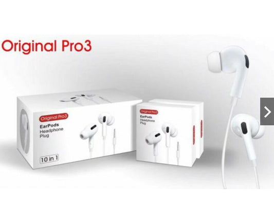 Original Pro3 handfree EarPods Headphone Plug for all Smartphones