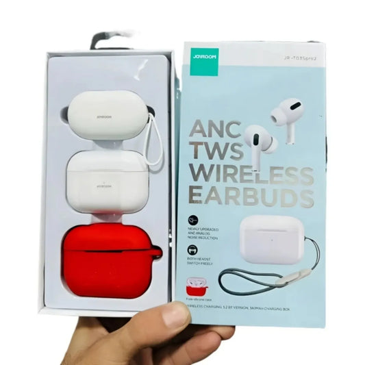 Original JOYROOM ANC Wireless Earbuds Pro 2 with Eartips & Silicone cover | Heavy Bass | Long Battery
